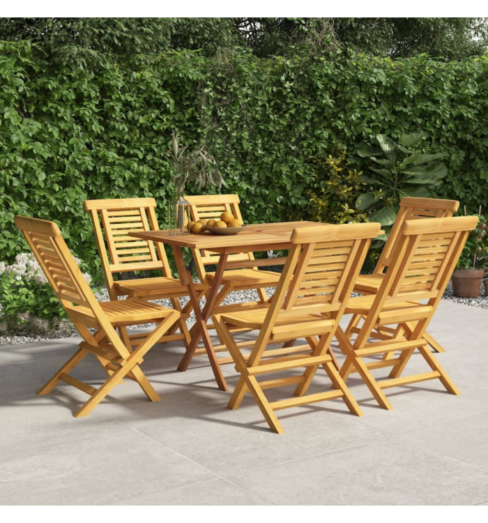 Chaises de jardin pliantes lot de 6 47x63x90cm bois massif teck | Mobilier & Déco