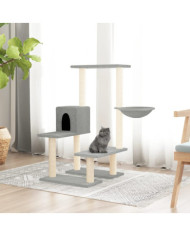 Arbre à chat avec griffoirs en sisal Gris clair 94,5 cm | Mobilier & Déco