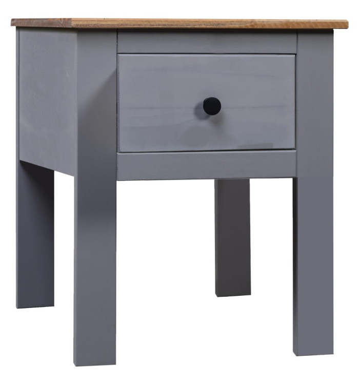 Table de chevet Gris 46x40x57 cm Pin Gamme Panama | Mobilier & Déco