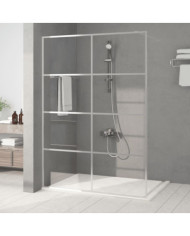 Paroi de douche Argenté 140x195 cm Verre ESG transparent | Mobilier & Déco
