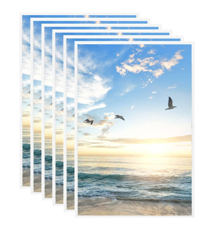 Collage de cadres photo 5 pcs de table Blanc 21x29,7 cm MDF | Mobilier & Déco
