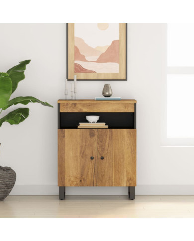 Buffet avec 2 portes 60x33x75 cm bois massif de manguier | Mobilier & Déco