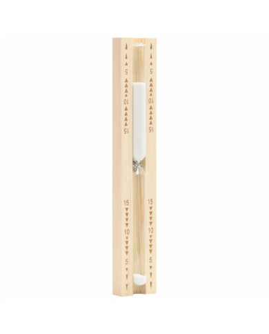 Minuterie à sable pour sauna 15 minutes Bois massif de pin | Mobilier & Déco