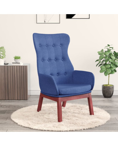 Chaise de relaxation Bleu Tissu | Mobilier & Déco