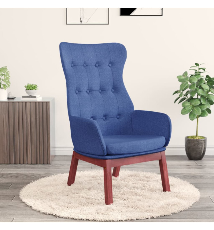 Chaise de relaxation Bleu Tissu | Mobilier & Déco