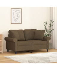 Coussins décoratifs lot de 2 Marron 40x40 cm Tissu | Mobilier & Déco