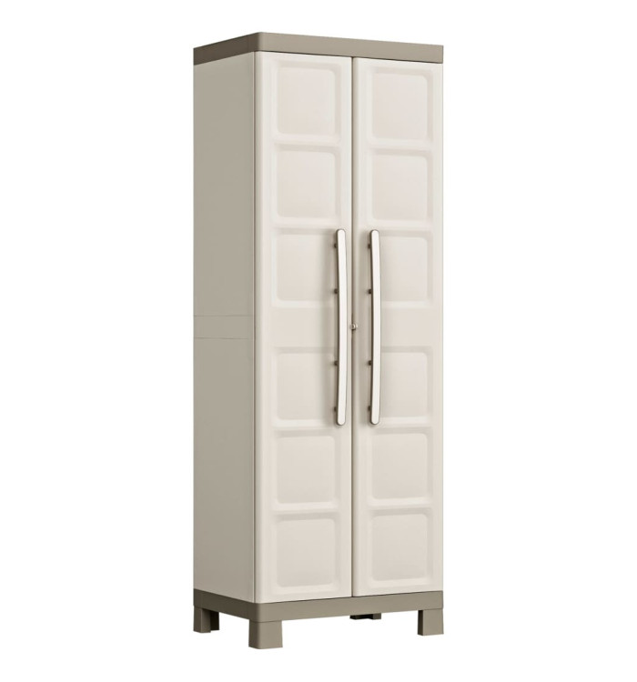 Keter Armoire de rangement à étagères Excellence Beige et taupe 182 cm | Mobilier & Déco