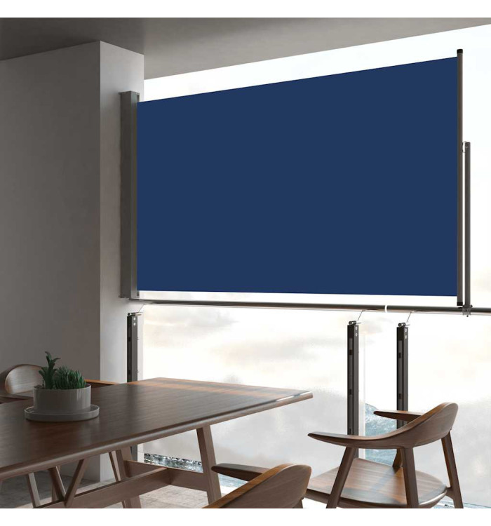 Auvent latéral rétractable de patio 140 x 300 cm Bleu | Mobilier & Déco