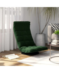 Chaise de sol pivotante Vert foncé Velours | Mobilier & Déco