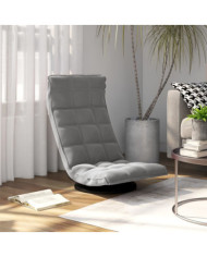 Chaise de sol pivotante Gris clair Velours | Mobilier & Déco