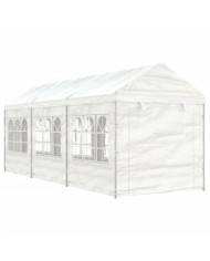 Belvédère avec toit blanc 6,69x2,28x2,69 m polyéthylène | Mobilier & Déco