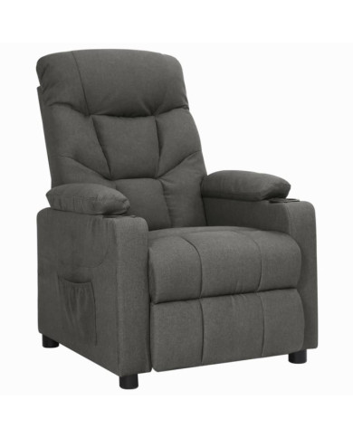 Fauteuil inclinable Gris foncé Tissu | Mobilier & Déco