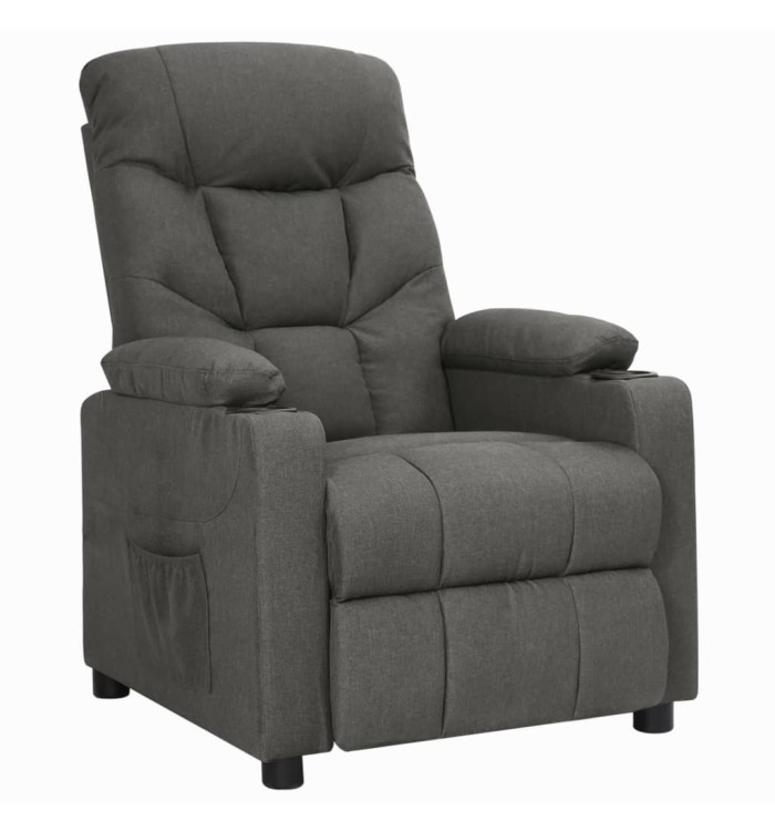 Fauteuil inclinable Gris foncé Tissu | Mobilier & Déco