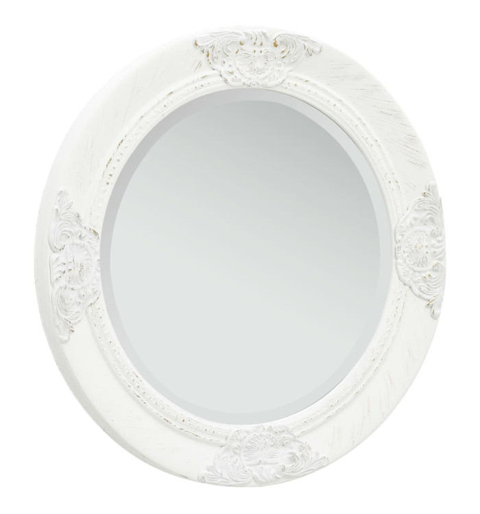 Miroir mural style baroque 50 cm Blanc | Mobilier & Déco