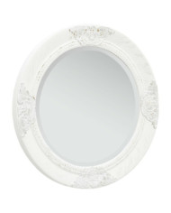 Miroir mural style baroque 50 cm Blanc | Mobilier & Déco