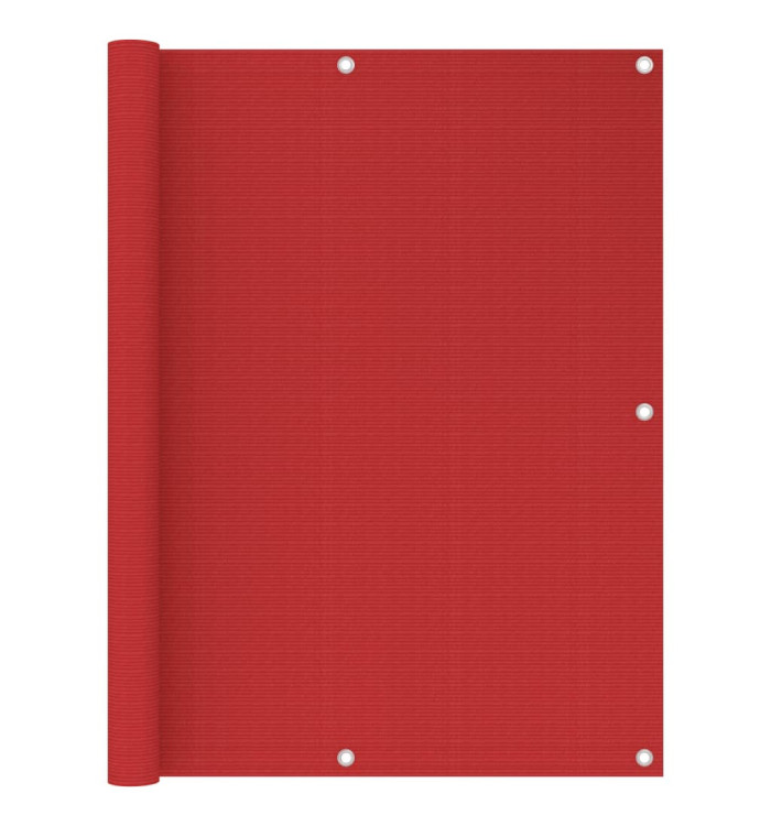 Écran de balcon Rouge 120x300 cm PEHD | Mobilier & Déco