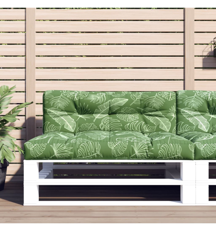 Coussins de palette lot de 2 motif de feuilles tissu | Mobilier & Déco