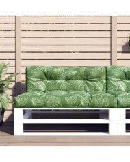 Coussins de palette lot de 2 motif de feuilles tissu | Mobilier & Déco