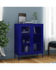 Armoire de rangement Bleu marine 80x35x101,5 cm Acier | Mobilier & Déco