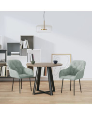 Chaises à manger lot de 2 Gris clair Velours | Mobilier & Déco