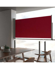 Auvent latéral rétractable de patio 120x300 cm Rouge | Mobilier & Déco