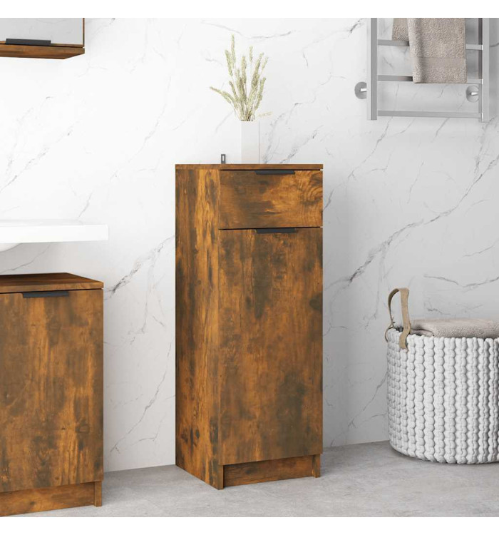 Armoire de bain Chêne fumé 32x34x90 cm Bois d'ingénierie | Mobilier & Déco