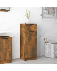 Armoire de bain Chêne fumé 32x34x90 cm Bois d'ingénierie | Mobilier & Déco