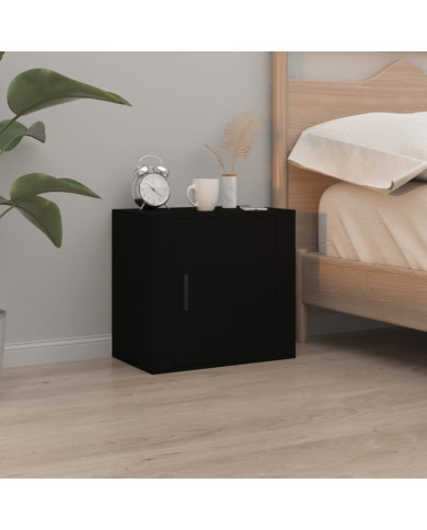 Table de chevet murale Noir 50x30x47 cm | Mobilier & Déco