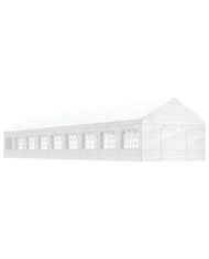 Belvédère avec toit blanc 20,07x4,08x3,22 m polyéthylène | Mobilier & Déco