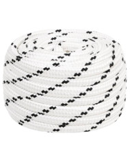 Corde de bateau tressé Blanc 18 mmx25 m Polyester | Mobilier & Déco