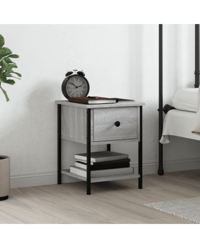 Table de chevet sonoma gris 34x35,5x45 cm bois d'ingénierie | Mobilier & Déco