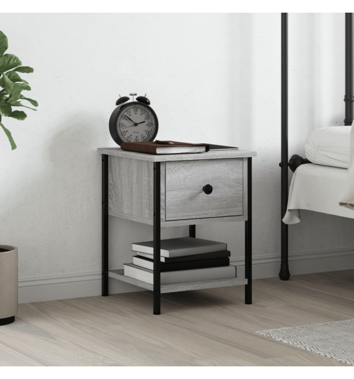 Table de chevet sonoma gris 34x35,5x45 cm bois d'ingénierie | Mobilier & Déco