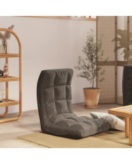 Chaise pliable de sol Gris foncé Tissu | Mobilier & Déco