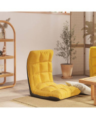Chaise pliable de sol Jaune moutarde Tissu | Mobilier & Déco
