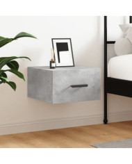 Table de chevet murale gris béton 35x35x20 cm | Mobilier & Déco