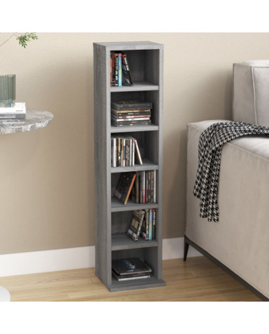 Armoire à CD Sonoma gris 21x20x88 cm Bois d'ingénierie | Mobilier & Déco