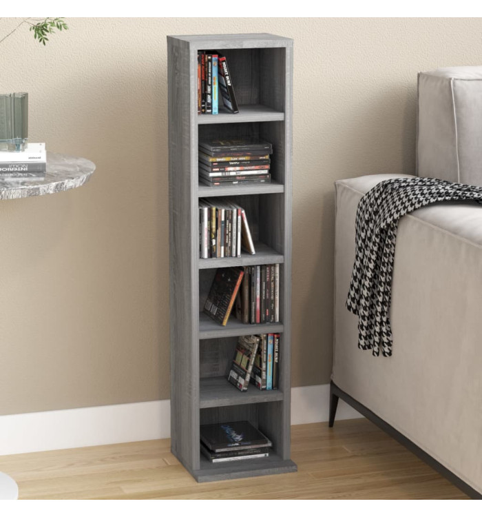 Armoire à CD Sonoma gris 21x20x88 cm Bois d'ingénierie | Mobilier & Déco