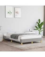 Cadre de lit sans matelas gris clair 120x200 cm tissu | Mobilier & Déco