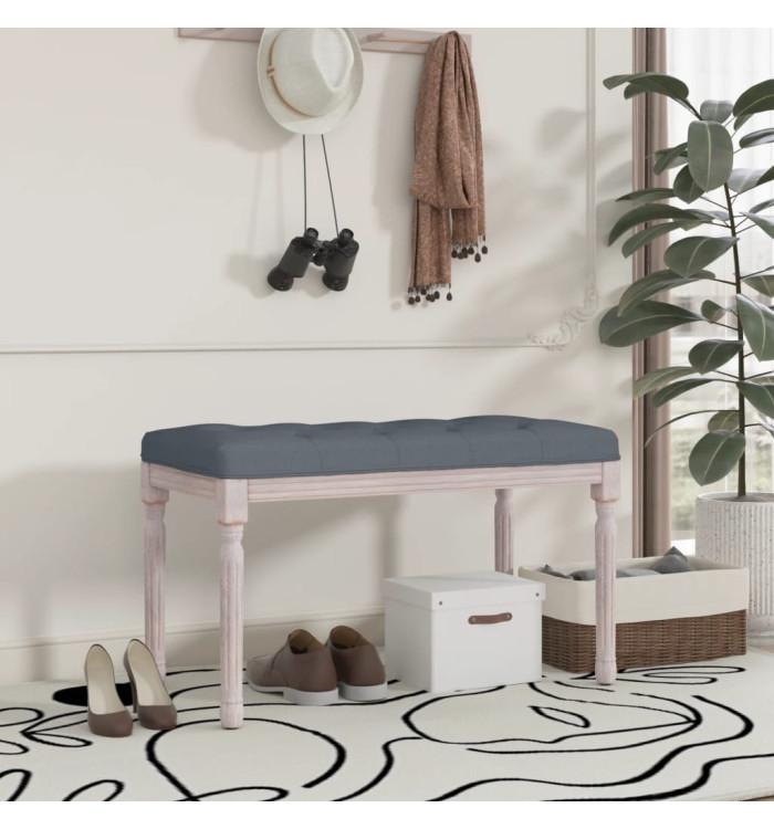 Banc Gris foncé 80x40x49 cm Velours | Mobilier & Déco