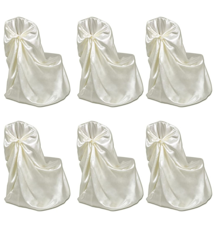 Housse de chaise crème pour le banquet de mariage 6 pièces | Mobilier & Déco