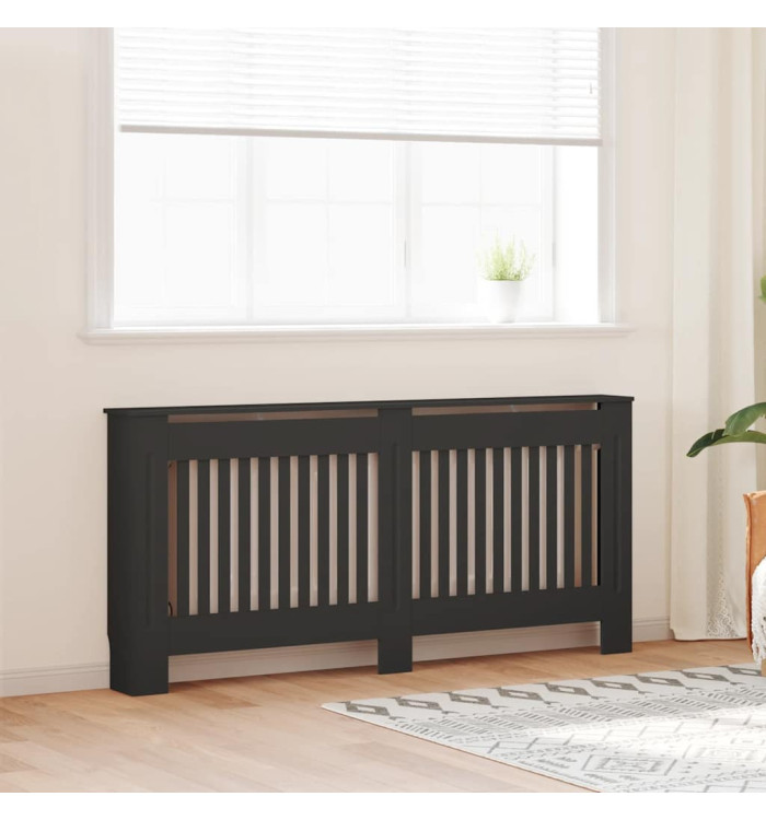 Cache-radiateur noir 172x19x81,5 cm MDF | Mobilier & Déco