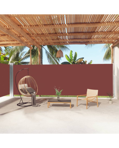 Auvent latéral rétractable Marron 200x1000 cm | Mobilier & Déco