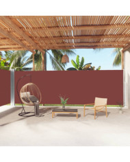 Auvent latéral rétractable Marron 200x1000 cm | Mobilier & Déco