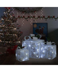 Boîtes-cadeaux de Noël décoratives 3 pcs Extérieur Intérieur | Mobilier & Déco