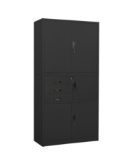 Armoire de bureau Anthracite 90x40x180 cm Acier | Mobilier & Déco