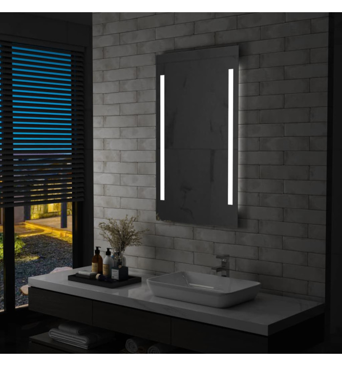 Miroir mural à LED pour salle de bains 60x100 cm | Mobilier & Déco