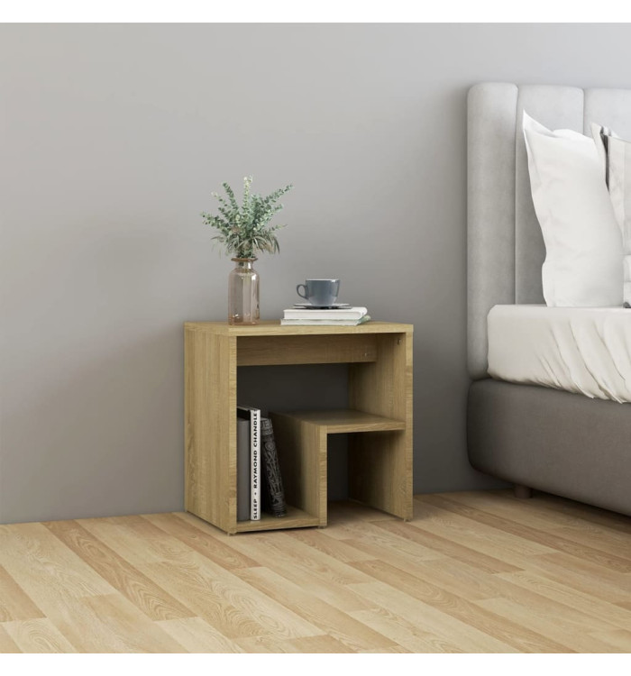 Table de chevet chêne sonoma 40x30x40 cm bois d'ingénierie | Mobilier & Déco