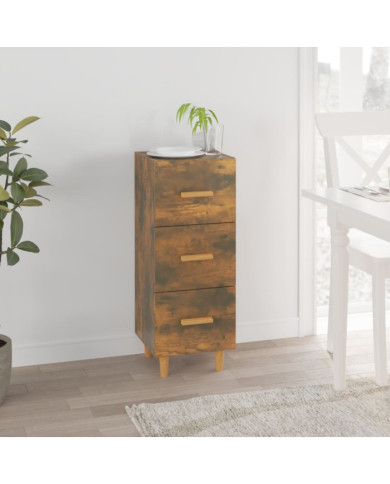 Buffet Chêne fumé 34,5x34x90 cm Bois d'ingénierie | Mobilier & Déco