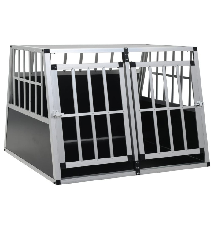 Cage pour chien à double porte 94 x 88 x 69 cm | Mobilier & Déco