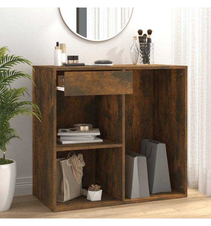 Armoire cosmétique Chêne fumé 80x40x75 cm Bois d'ingénierie | Mobilier & Déco